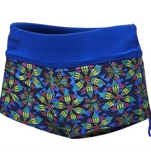 TYR Edessa Della Blue Boyshorts Bikini Bottoms Women’s Size small. NWT